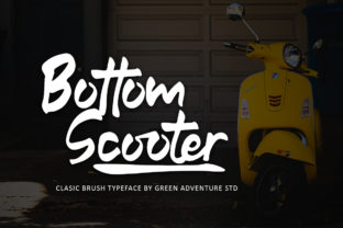 Bottom Scooter: A Brush-Pen Display Font with Editorial Warmth